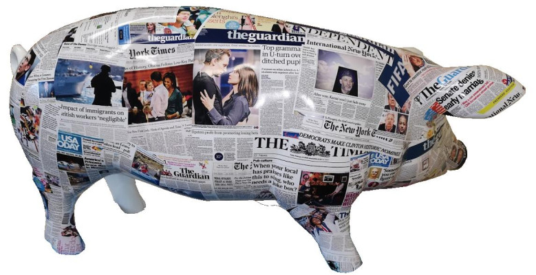 Skulpturen Design Wohn Deko Statuen Figuren Abstrakte Schwein Figur Dekoration