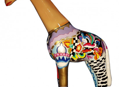 Skulpturen Design Wohn Deko Statuen Figuren Abstrakte Giraffe Figur Dekoration