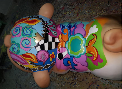 Abstrakte Figur Hund Moderne Dekoration Abstrakte Figur Figuren Abstrakt 80x95cm