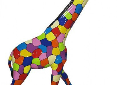 Design Wohn Deko Statuen Skulpturen Figuren Abstrakte Giraffe Figur Dekoration