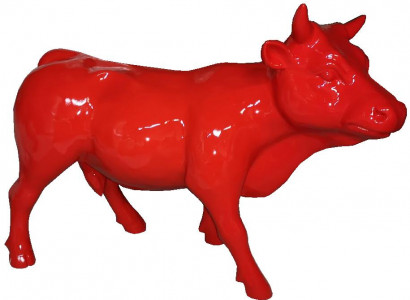 Kuh figur abstrakte figuren statuen moderne designer Loft Kuh rot Skulpturen Neu