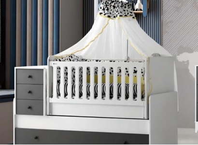 Modern Kinderbett Holzbett Funktionsbett Ausziehbares Bett 200 Holz Weiß