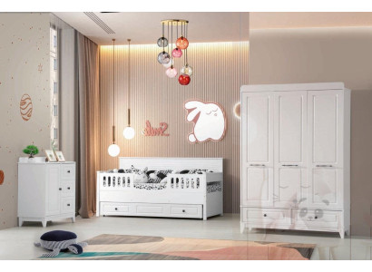 luxuriös Komplett Jugendzimmer Luxus Kinderzimmer Set 3tlg Weiß Farbe