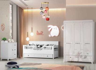 luxuriös Komplett Jugendzimmer Luxus Kinderzimmer Set 3tlg Weiß Farbe