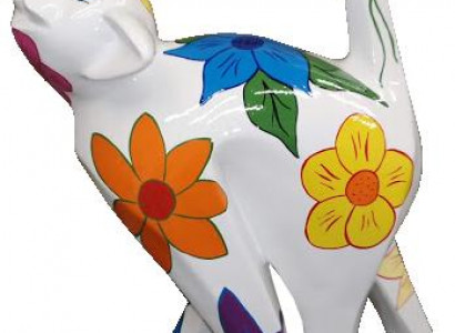 Abstrakte Figur Affe 55cm Abstrakt design bunte Skulpturen Statuen Dekoration