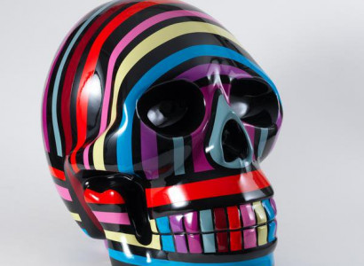 Modern Abstrakte Design Totenkopf Abstrakt Schädel Skulptur Dekoration Deko Neu