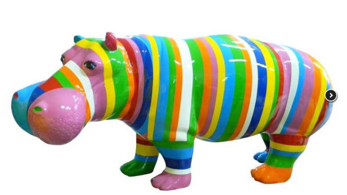 Designer Abstrakte Figur Moderne Figuren Dekoration Nilpferd Garten Skulpturen