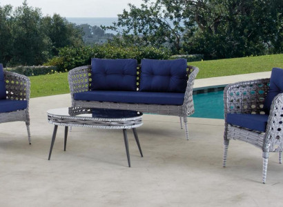 Garten Möbel Sitzmöbel Sofagarnitur Terrasse Tisch Sofa Couch 4tlg. Set