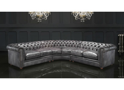Chesterfield Ecksofa Eckcouch Designer Sofa Couch Samt Ledersofa Vintage 2016-14