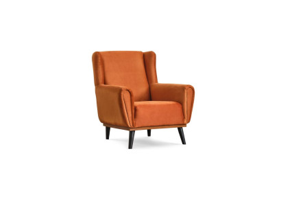 Sessel Einsitzer 1 Sitzer Stoffsessel Orange Design Clubsessel Modern