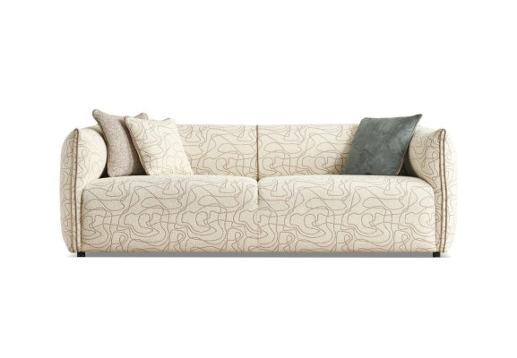 Dreisitzer Sofa 3 Sitzer Beige Stoffsofa Stoff Modern Polstersofa Neu