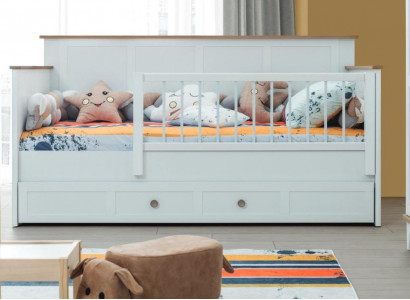 Kinderbettchen Kinderlaufstall Bettchen Krippe Weiß Holz Bett Modern