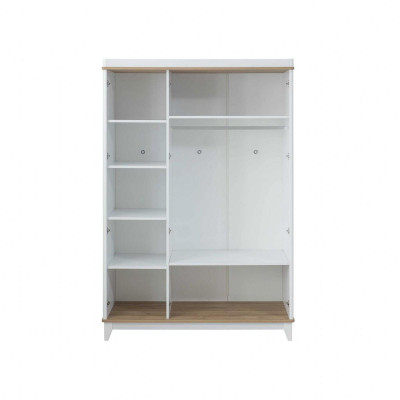 Kinderlaufstall Kinderbettchen Garnitur Bettchen Weiß Holz Set 3tlg