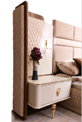 Set Schlafzimmer Bett Luxus Kleiderschrank 2xNachttische Design Schminktisch