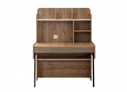 Schreibtisch Bürotisch Computertisch Braun Büromöbel Holz Tisch Regale