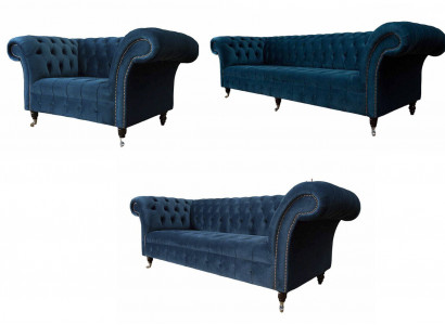 Sofagarnitur 4+3+1 Sitzer Set Design Sofa Polster Couch Modern Luxus