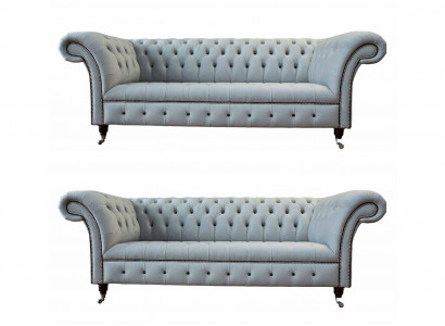 Designer Wohnzimmer Set 2x 3 Sitzer Sofas Luxus Wohnzimmer Set Möbel