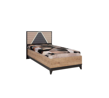 Kindermöbel Jugenbett Kinderzimmer Bett Kinderbett Braun Holz Set 4tlg
