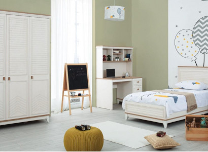 Schlafzimmer Sets Jugenbett Kinderbett Weiß Holz Set 4tlg Bett Modern