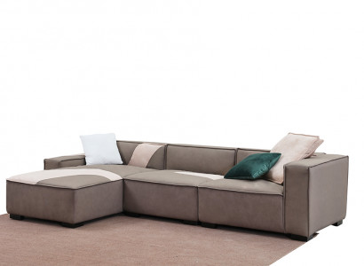 Ecksofa Wohnlandschaft Sofa Couch L Form Polster Couchen Leder Design Italien