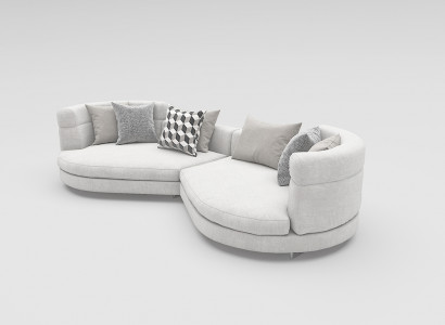 Runde big xxl Sofa 4 Sitzer Luxus Italien Design Rund Couch Luxus Polster Sofas