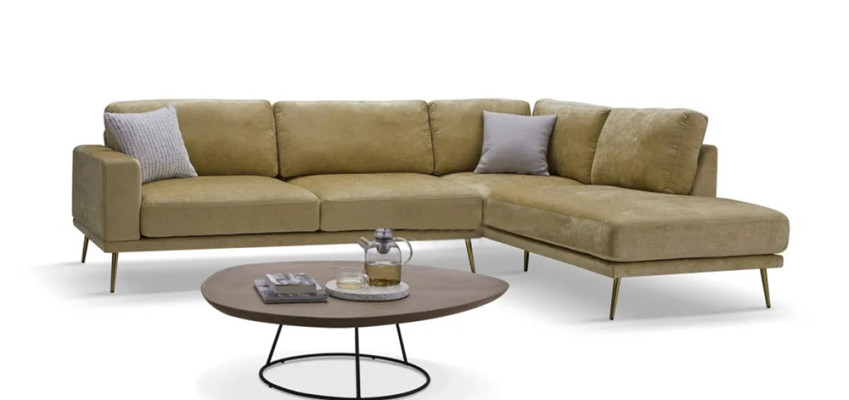 Design Stoff L-Form Couch Wohnlandschaft Ecksofa Garnitur Modernes Sofa Polster