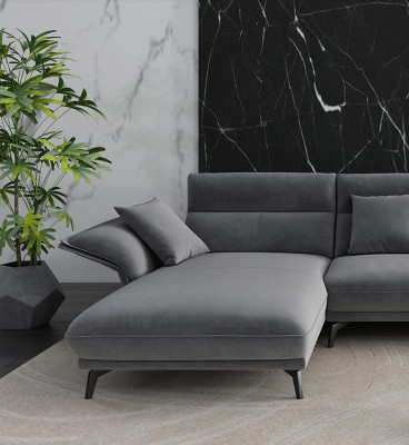 Sofa Stoff L-Form Couch Wohnlandschaft Ecksofa Garnitur Modern Design Couchen