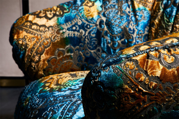 Sessel Club Lounge Designer Fernseh Sofa Stuhl Stühle Polster Sitz Möbel Textil