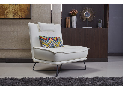 Luxus Stuhl Polster Cocktail Relax Lounge Club Stühle Möbel Design Sessel Weiß