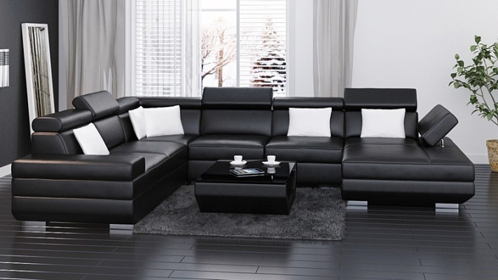 Moderne Sofa Eckgarnitur U Form Polster Ecke Couch Designer Sitz Möbel Couchen