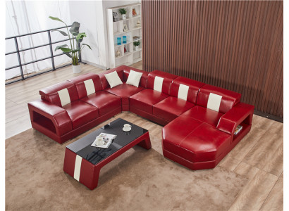 Sofa Sitz Eck Garnitur Polster Ecke Couch Design Couch Luxus Couchen Leder Neu