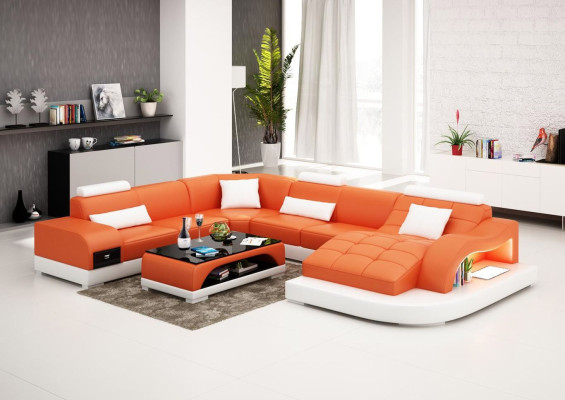 Sofa Wohnlandschaft U Form Ecksofa Couch Garnitur Polster Big xxl Sofas Couchen