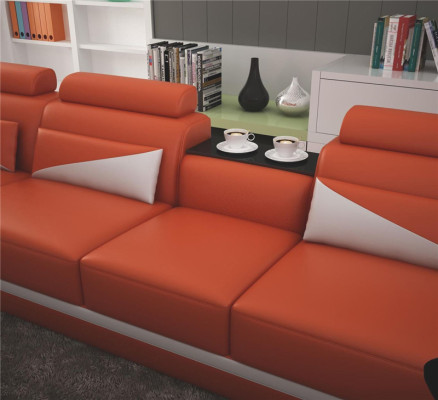 Ledersofa Ecksofa Sofa Couch Polster Wohnlandschaft Leder Sofas Garnitur U Form