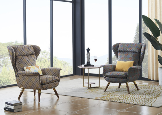 Sessel Design Couch Sofa Sitzer Luxus Ohren Sitz Relax Leder Lounge Club Polster