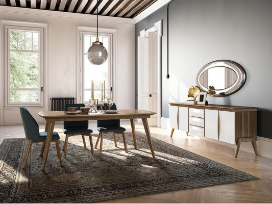 Essgruppe Design Esszimmer Möbel Weiß Luxus Set Esstisch 4x Stühle Sideboard
