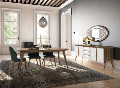 Essgruppe Design Esszimmer Möbel Weiß Luxus Set Esstisch 4x Stühle Sideboard