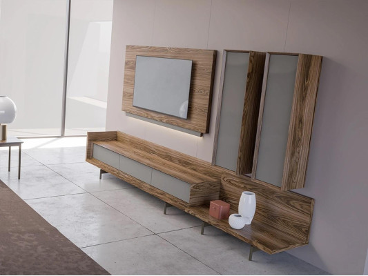 Wohnzimmermöbel TV-Ständer Komplett Wandschrank TV Rahmen Designer Einrichtung