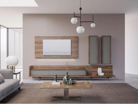 Wohnzimmermöbel TV-Ständer Komplett Wandschrank TV Rahmen Designer Einrichtung