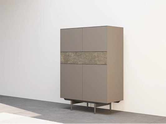 Designer Ess Zimmer Esstisch Set Stühle Metall Textill Essgruppe Schrank