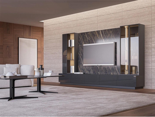 Wohnzimmermöbel Komplette Set 6tlg Designer Wohnwand Holzmöbel Luxus Einrichtung