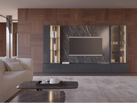 Wohnzimmermöbel Komplette Set 6tlg Designer Wohnwand Holzmöbel Luxus Einrichtung