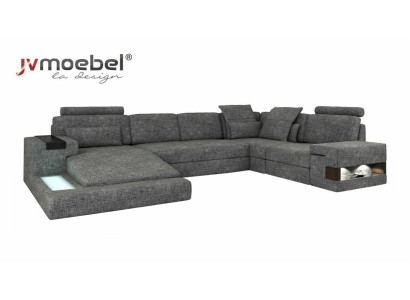 Ecksofa U-Form Design Modern Sofa Couchen Textilsofa Couch Wohnlandschaft Neu