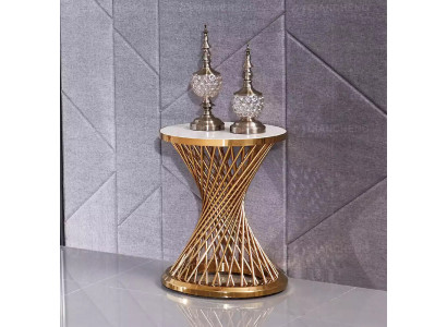 Couchtisch Runder Beistelltisch Designer Tisch Wohnzimmertisch Edelstahl