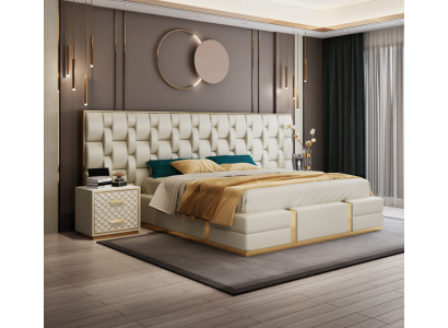 Bett Polster Design Luxus Doppel Betten Schlaf Zimmer Hotel Bett Neu