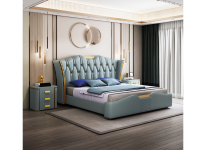 Bett Betten Doppel Hotel Luxus Edelstahl Moderne Designer Schlafzimmer