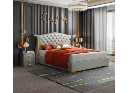 Chesterfield Doppel Bett Schlafzimmer Polster Luxus Betten 180x200cm