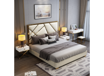 Bett Polster Design Luxus Doppel Hotel Betten Schlaf Zimmer 180x200cm