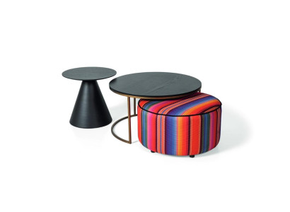 Designer Wohnzimmer set 3tlg. Luxur 2x Couchtisch und Hocker holz möbel