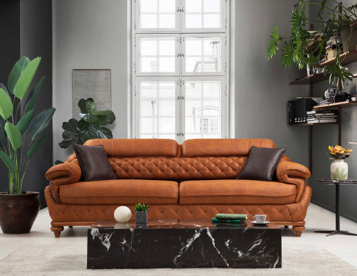 Dreisitzer Sofa Couch Wohnzimmer Polstersofas Modern Design Luxus Möbel