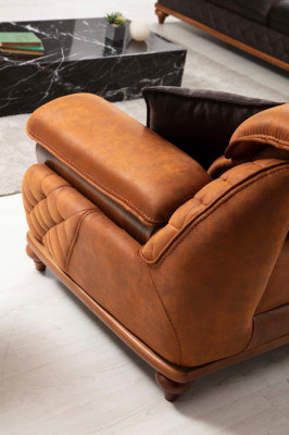 Modern Wohnzimmer Komplett Set Dreisitzer Sofa Couch Sessel Luxus Möbel